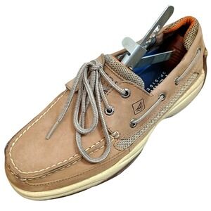 Sperry Women's Size 7 M Top Sider Boat Shoes Tan Leather Casual Lace Up Shoes